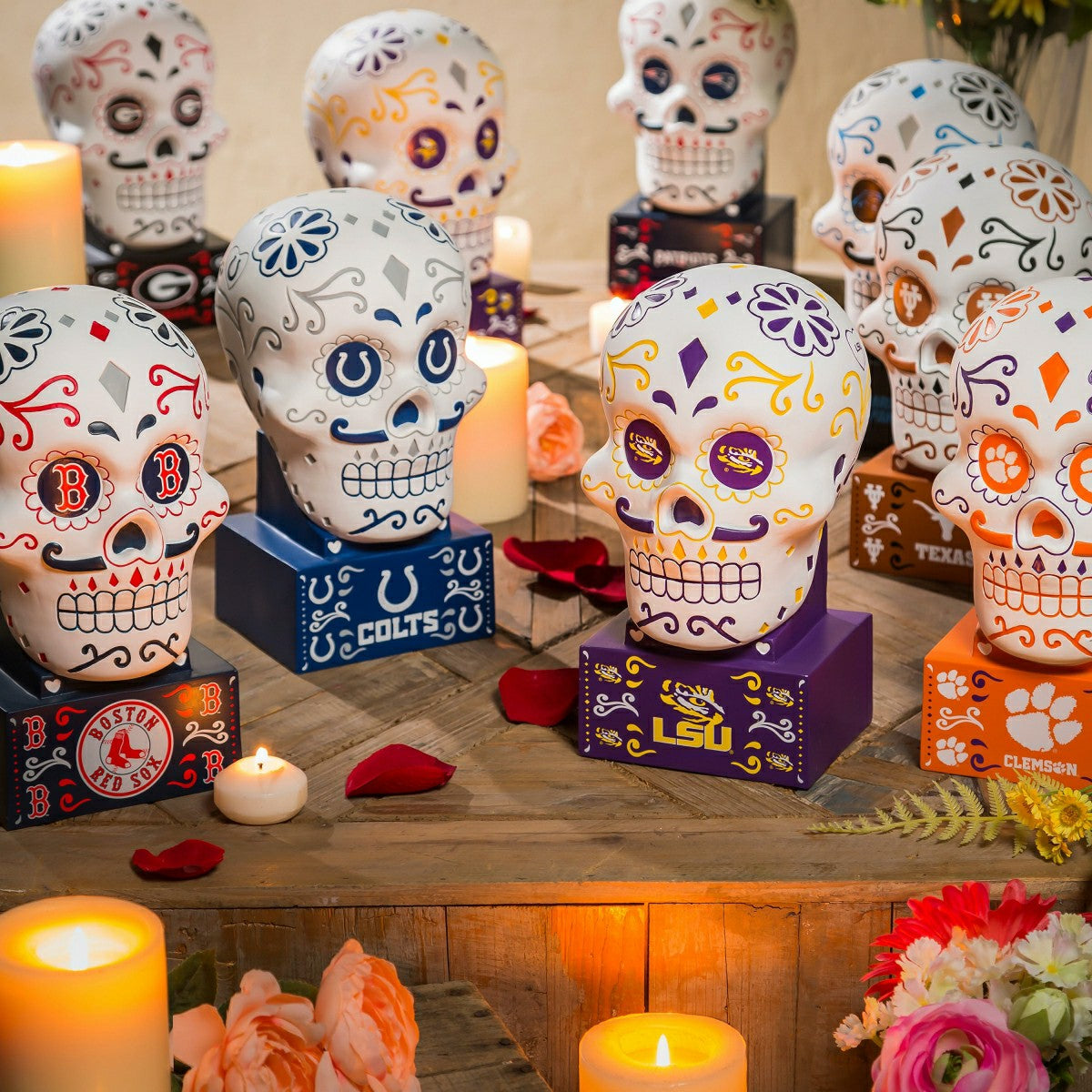 Team Sports America Everyday - LSU, Sugar Skull Statue