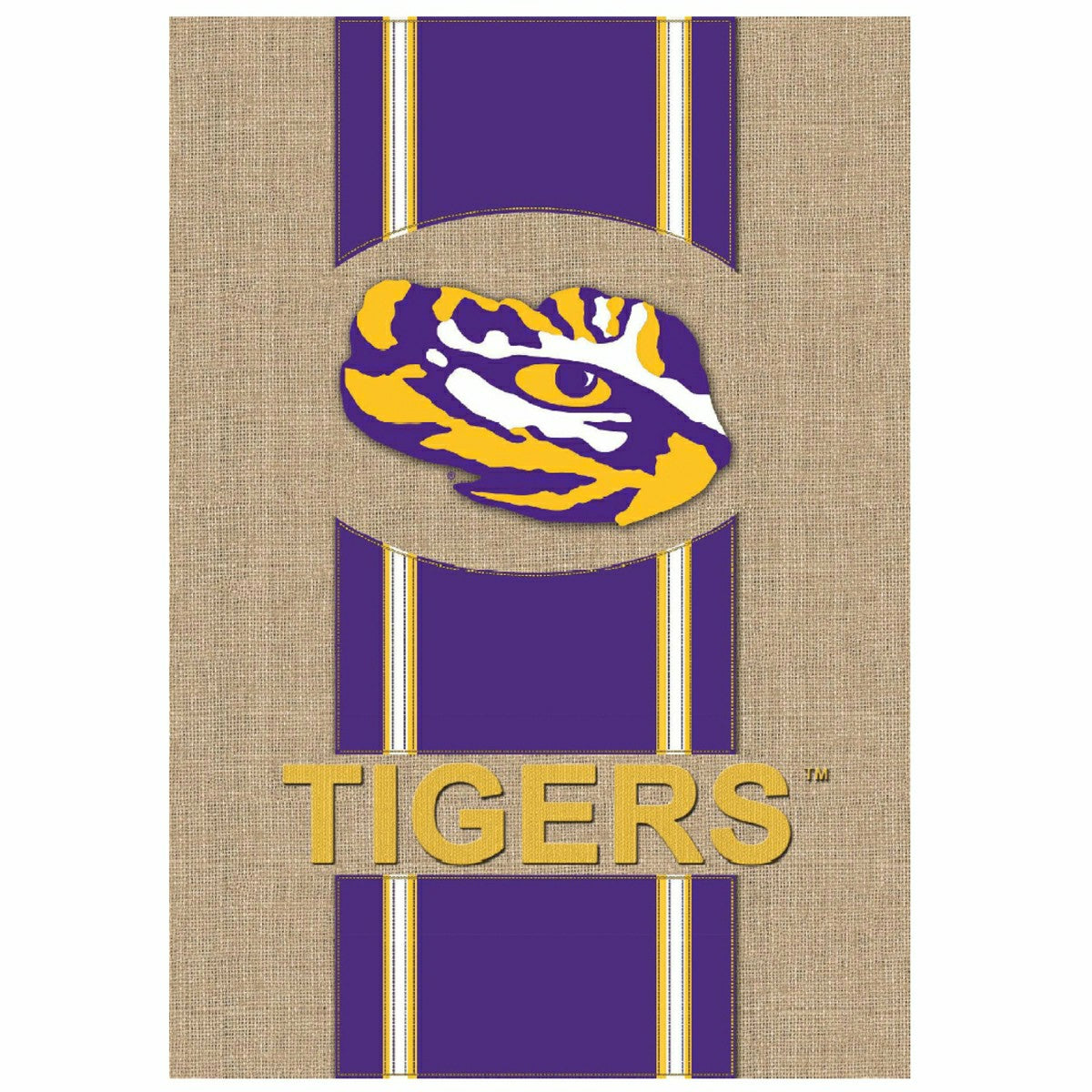 Team Sports America Best Seller - Burlap Louisiana State University Tigers Garden Flag, 12.5 x 18 inches