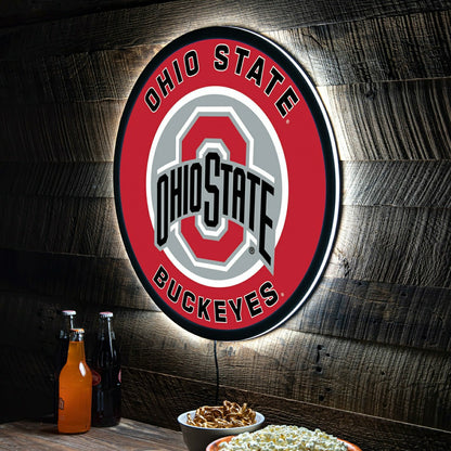 Team Sports America Trending - LED Wall Decor, Round, Ohio State University