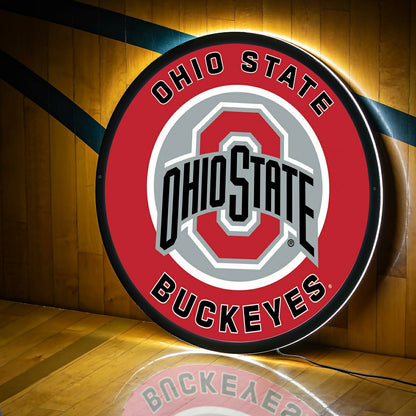 Team Sports America Trending - LED Wall Decor, Round, Ohio State University
