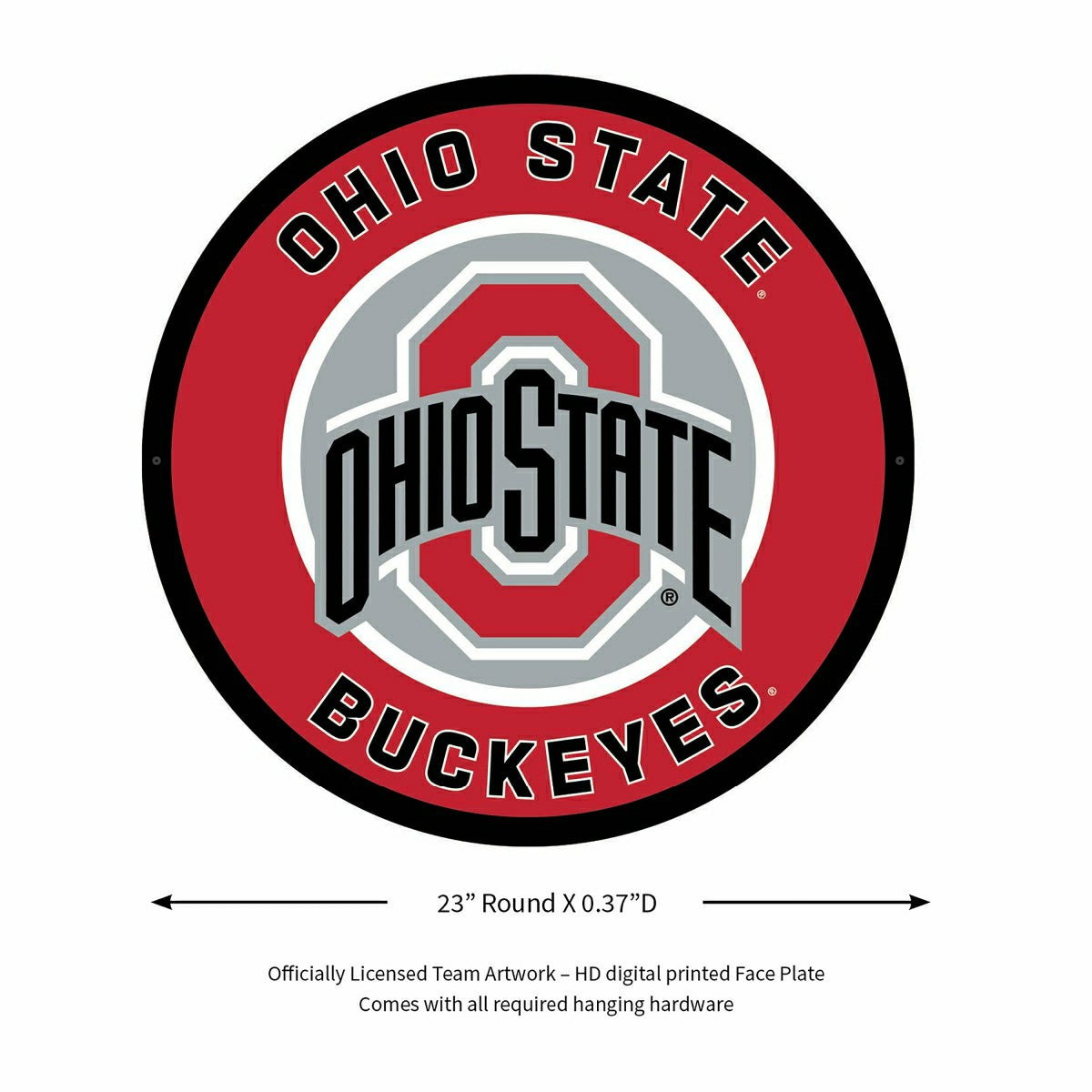 Team Sports America Trending - LED Wall Decor, Round, Ohio State University