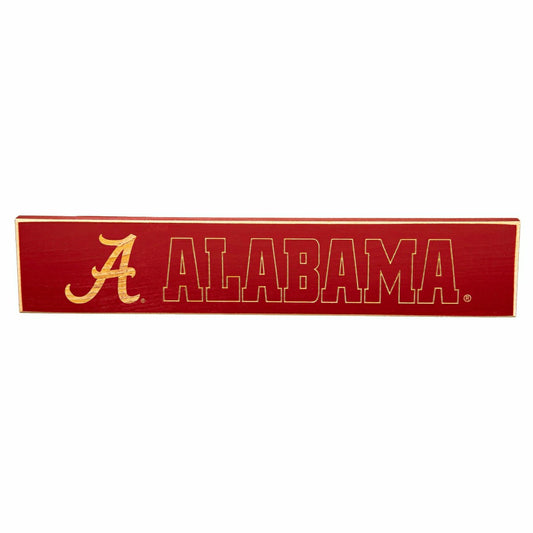 Team Sports America Exclusive - University of Alabama Engraved Wood Sign, 3.5" x 18"