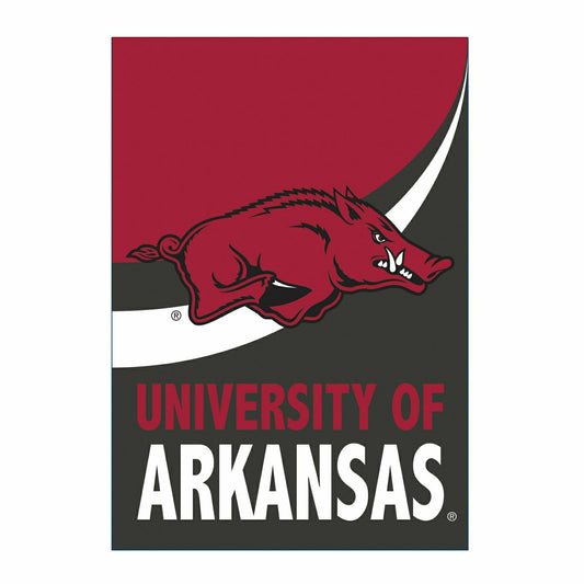 Team Sports America Best Seller - University of Arkansas Burlap Flag House Size