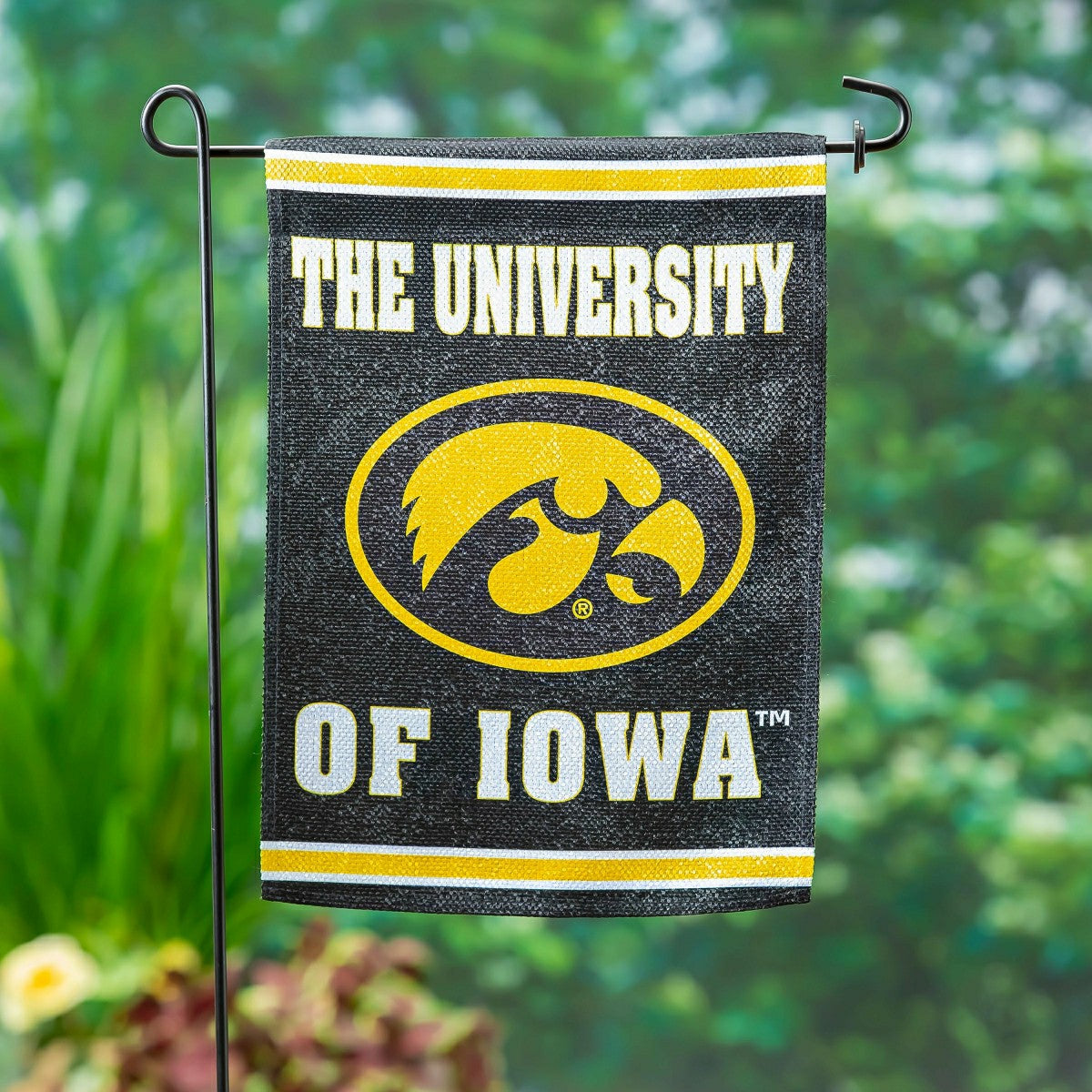 Team Sports America Best Seller - Embossed Suede Flag, GDN Size, University of Iowa