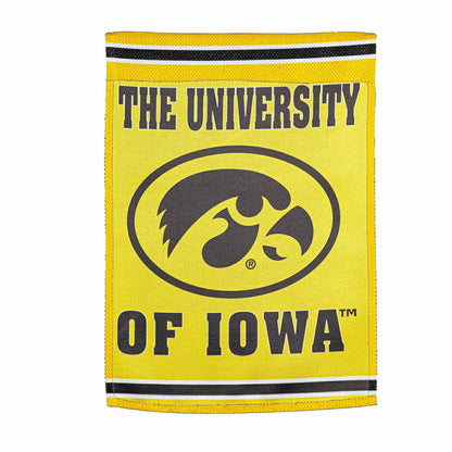 Team Sports America Best Seller - Embossed Suede Flag, GDN Size, University of Iowa