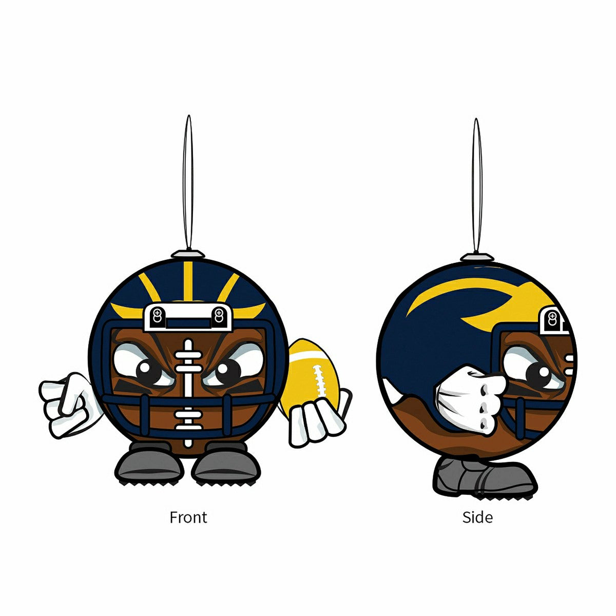 Team Sports America Trending - University Of Michigan, Ball Head Ornament