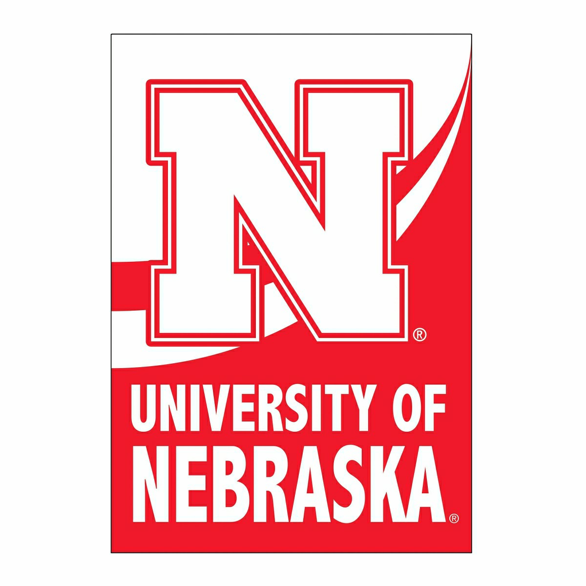 Team Sports America Essential - University of Nebraska Burlap Flag GDN Size