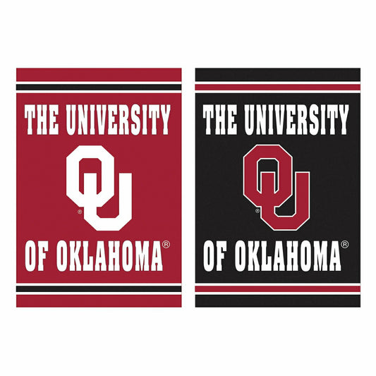 Team Sports America Essential - University of Oklahoma Embossed Suede House Flag