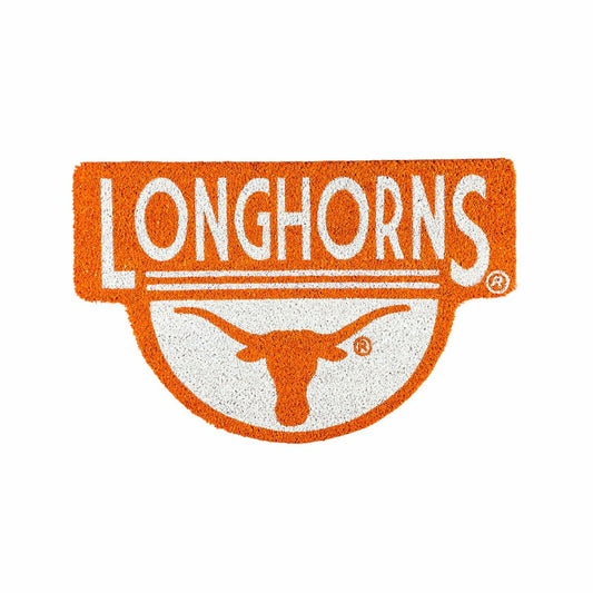 Team Sports America Recommended - NCAA Team Shaped Coir Door Mat, Texas Longhorns