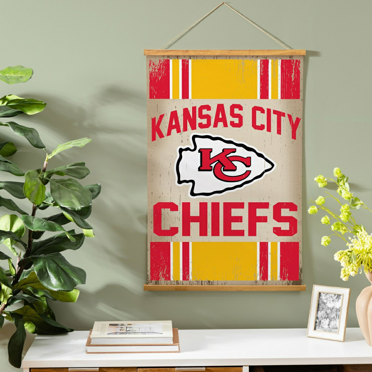 Team Sports America Everyday - Kansas City Chiefs, Canvas Wall Tapestry, Medium, 36x24