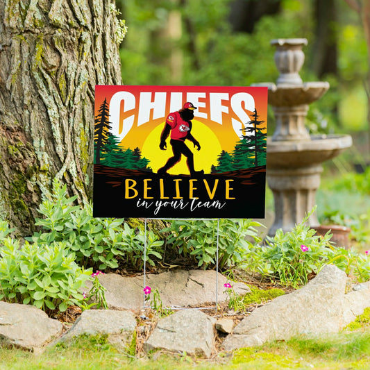 Team Sports America Exclusive - Kansas City Chiefs Yard Sign, Bigfoot
