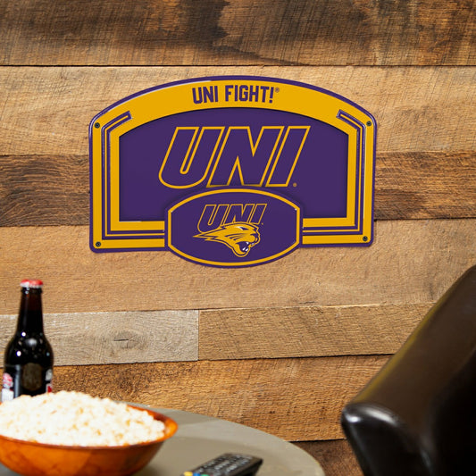 Team Sports America Signature - University of Northern Iowa USA Embossed Steel Wall Sign, 11" x 17"