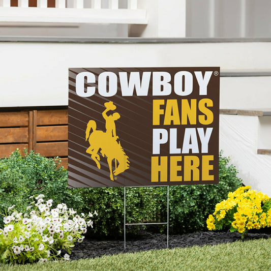 Team Sports America Value - University of Wyoming Coroplast Yard Sign "Fans Play Here"