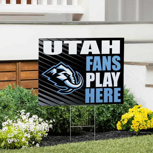 Team Sports America Essential - Utah Hockey Club Coroplast Yard Sign "Fans Play Here"