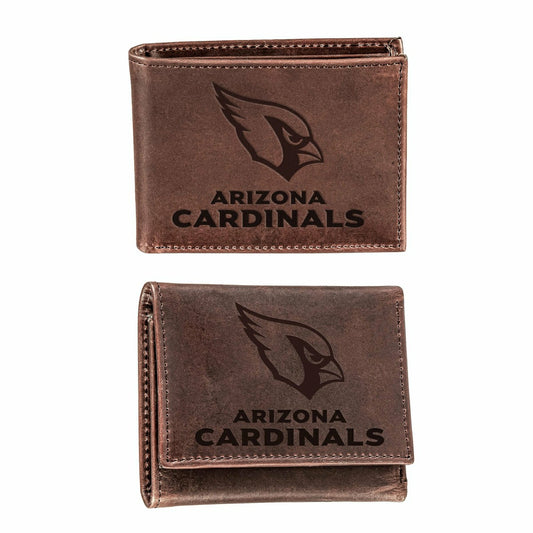 Team Sports America Value - Arizona Cardinals, Bi-Fold and Tri-Fold Wallet Gift Set, Brown