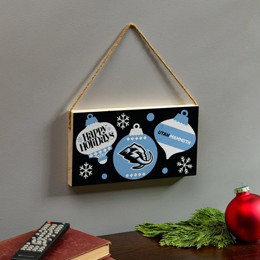 Team Sports America Value - Utah Mammoth Holiday Wood Wall Sign, 6x11