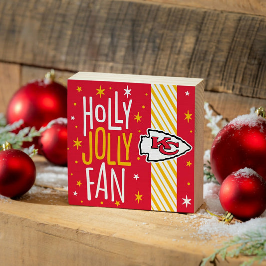 Team Sports America Exclusive - Kansas City Chiefs Block, Holiday, 6x6